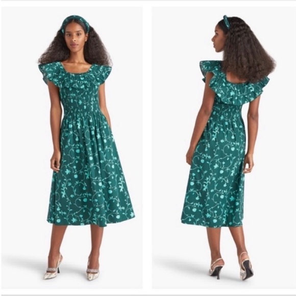 Hill House Dresses & Skirts - Hill House Akilah Nap Dress Emerald Green Botanical Size Xs